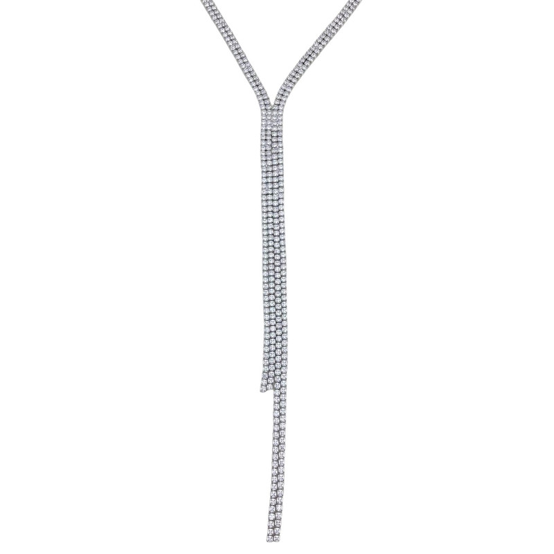 گردنبند زنانه مدل جواهری تنیسی کد N4471