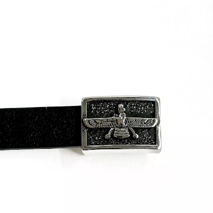 دستبند مردانه چرم طبیعی و استیل فروهر کد Men0063