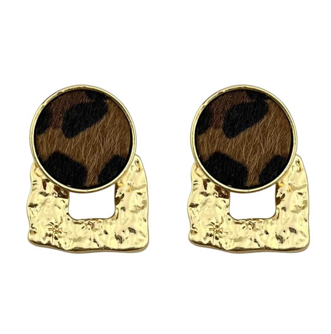 گوشواره زنانه مدل پلنگی کد E6117