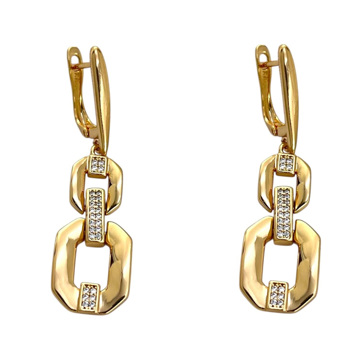 گوشواره زنانه ژوپینگ طرح طلا کد E6288