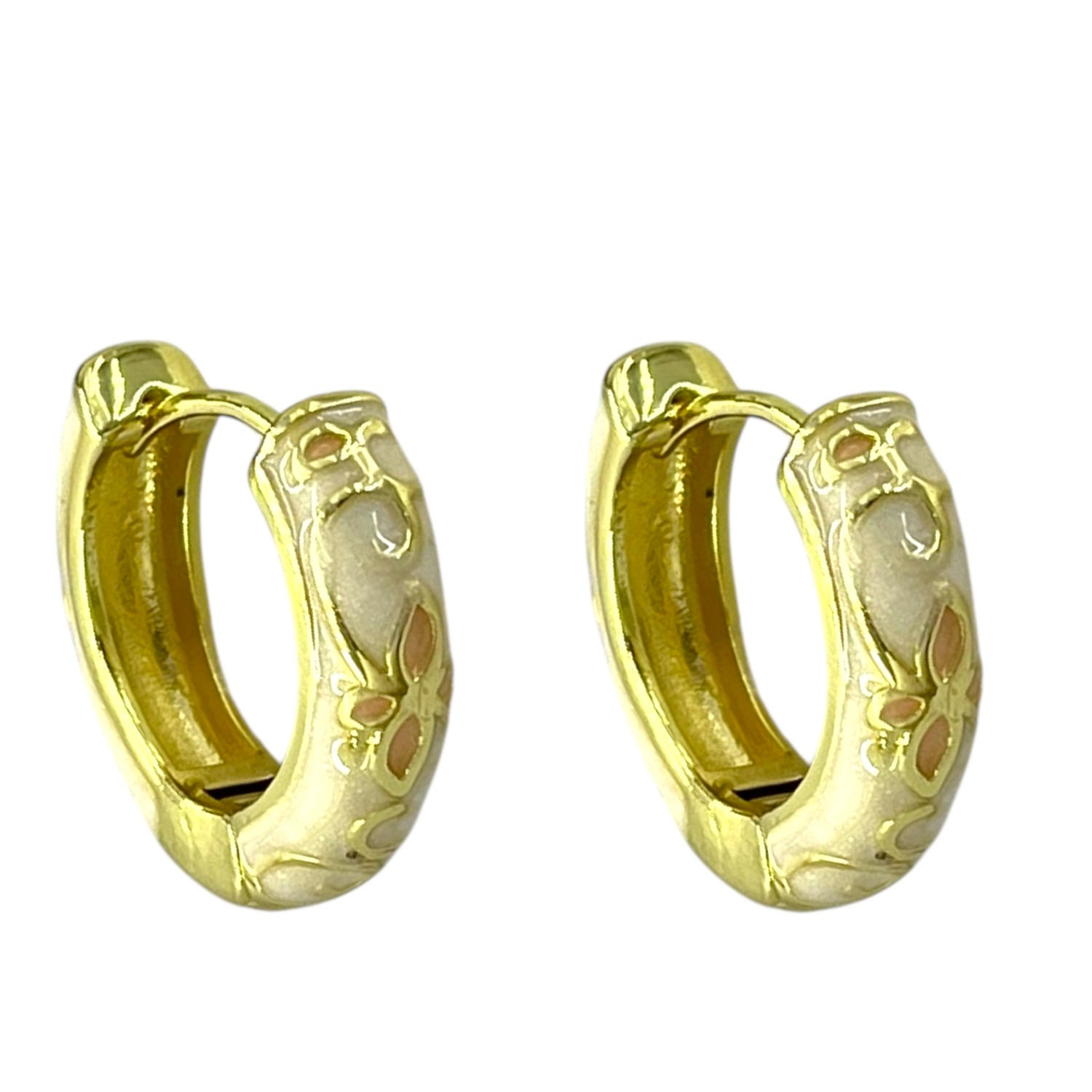 گوشواره زنانه میناکاری مدل گل کد E6414