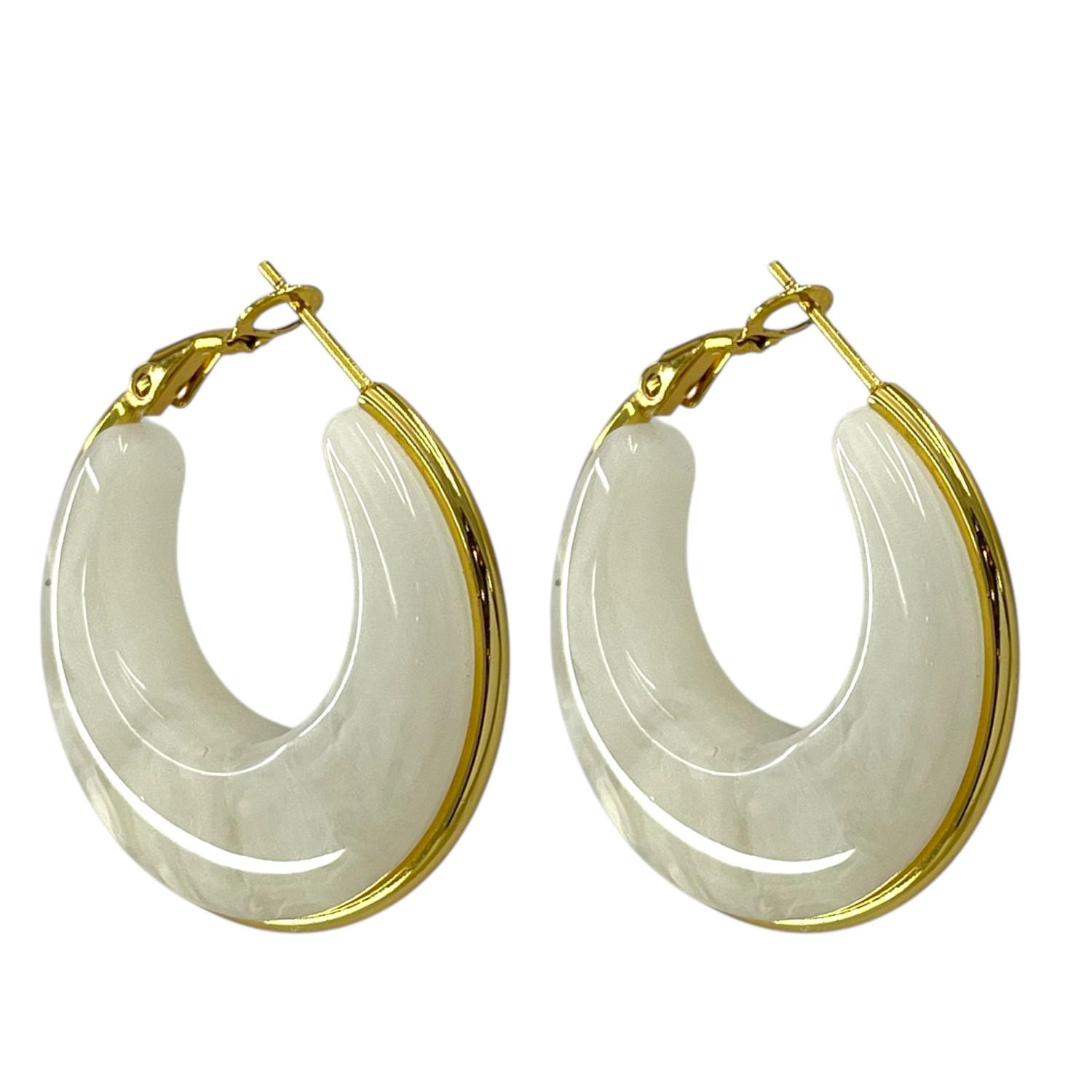 گوشواره زنانه میناکاری مدل حلقه ای کد E6420