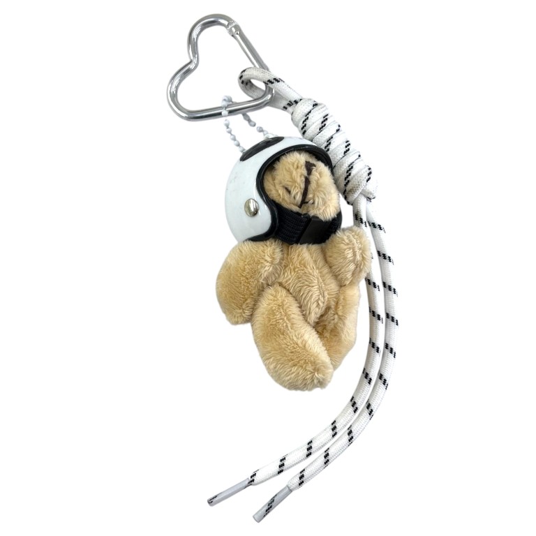 آویز کیف چارم بگ کلاه کاسکت خرس موتور سوار کد J4199