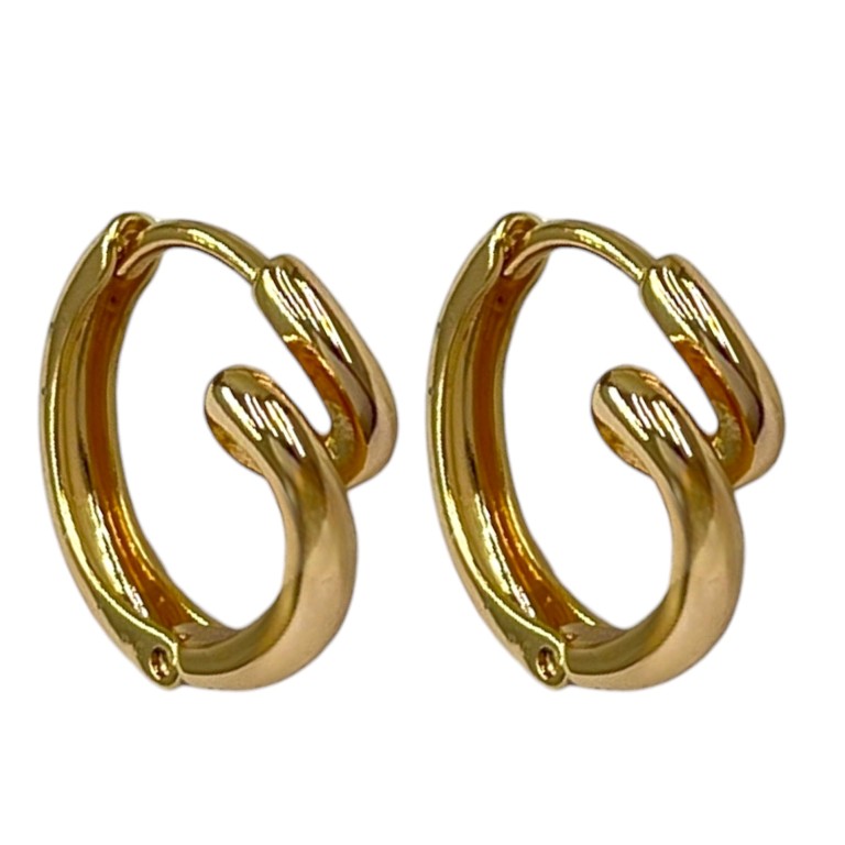 گوشواره زنانه ژوپینگ مدل حلقه ای پیچی کد E6555