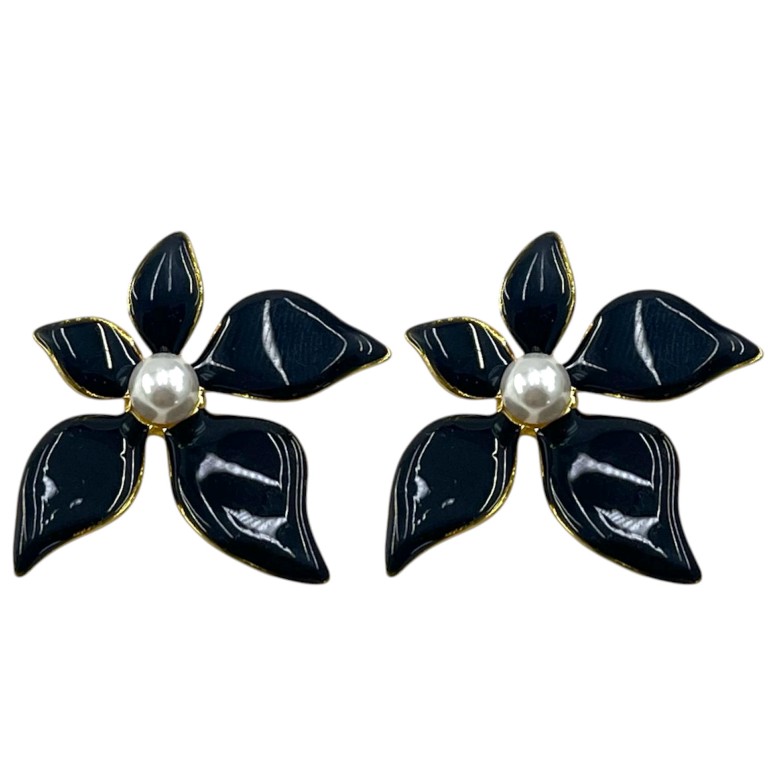 گوشواره زنانه مدل گل میناکاری کد E6600